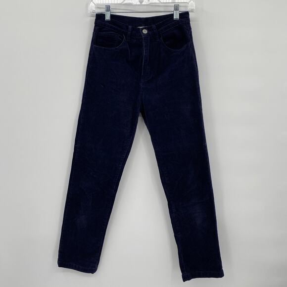 J. Galt Dark Wash Mid Rise Corduroy Pants Size Small - Picture 1 of 9
